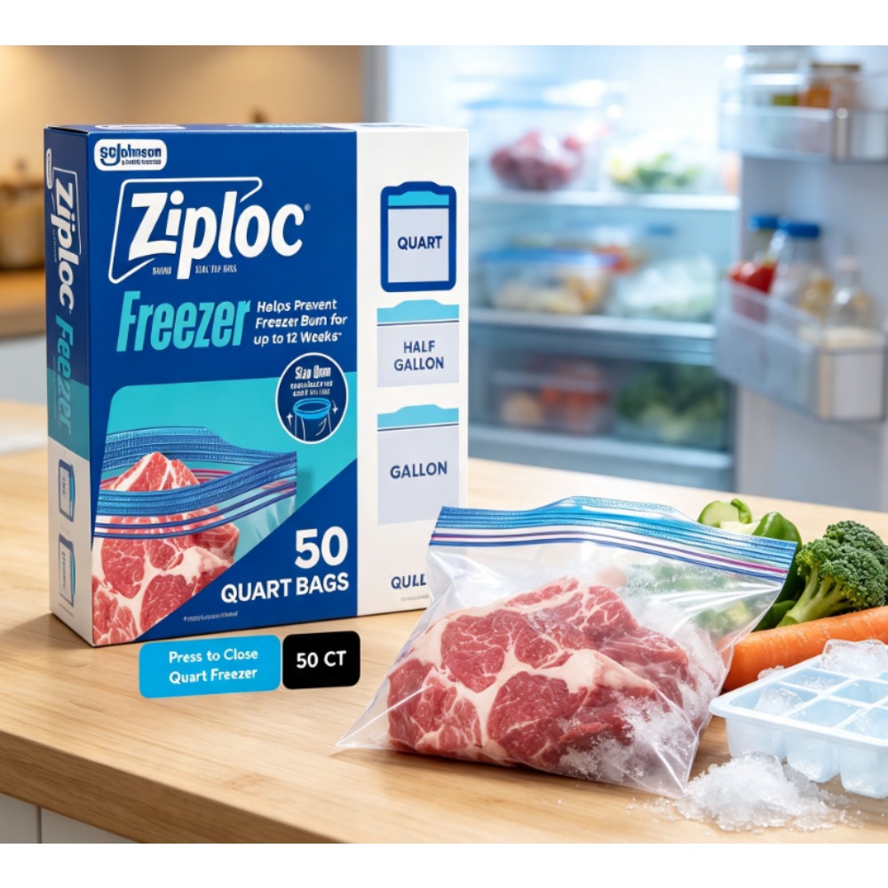 Food Storage Technology - ถุงเก็บอาหารแช่แข็งยี่ห้อ Ziploc, อุปกรณ์การเรียน, พร้อมเทคโนโลยี Grip 'n