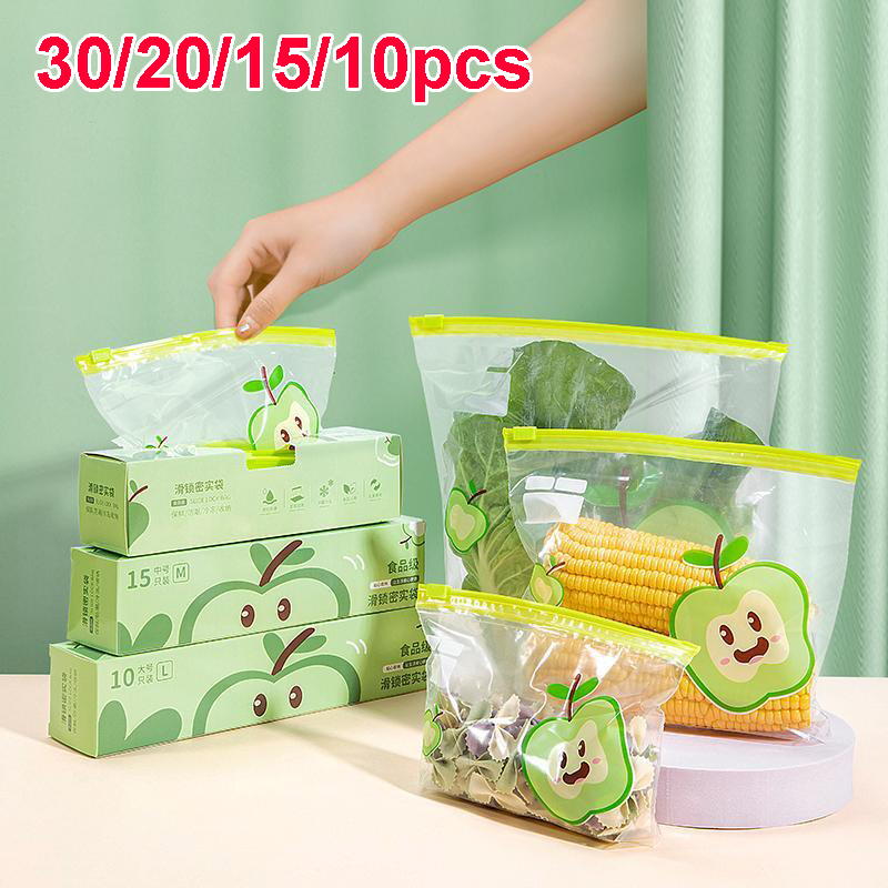 ถุงซิปล็อคแบบใช้ซ้ำได้ เกรดอาห - Food Storage Zipper Bags บทวิจารณ์และราคา