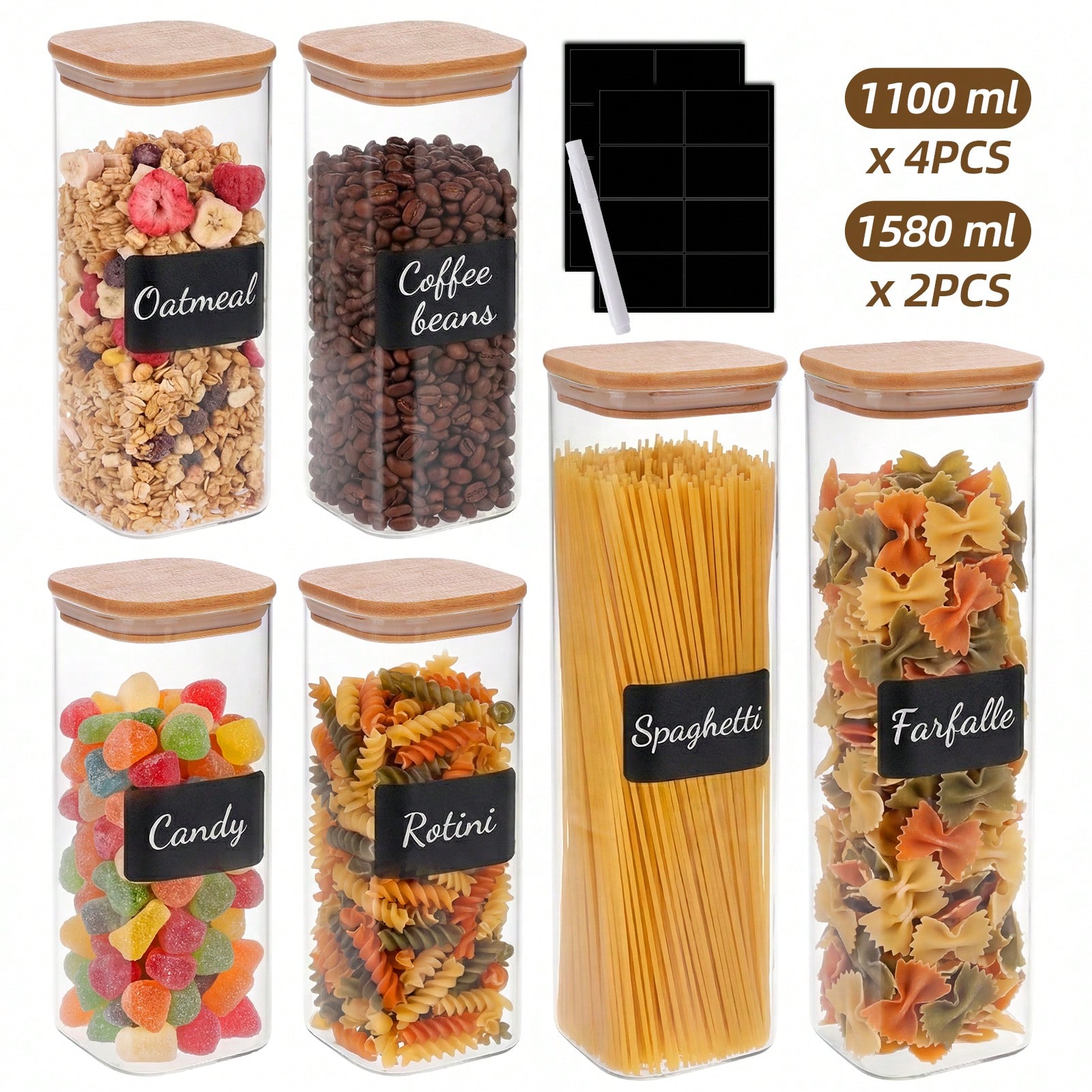 ชุดภาชนะเก็บอาหารแก้วพร้อมฝาปิ - Food Storage Containers Glass บทวิจารณ์และราคา