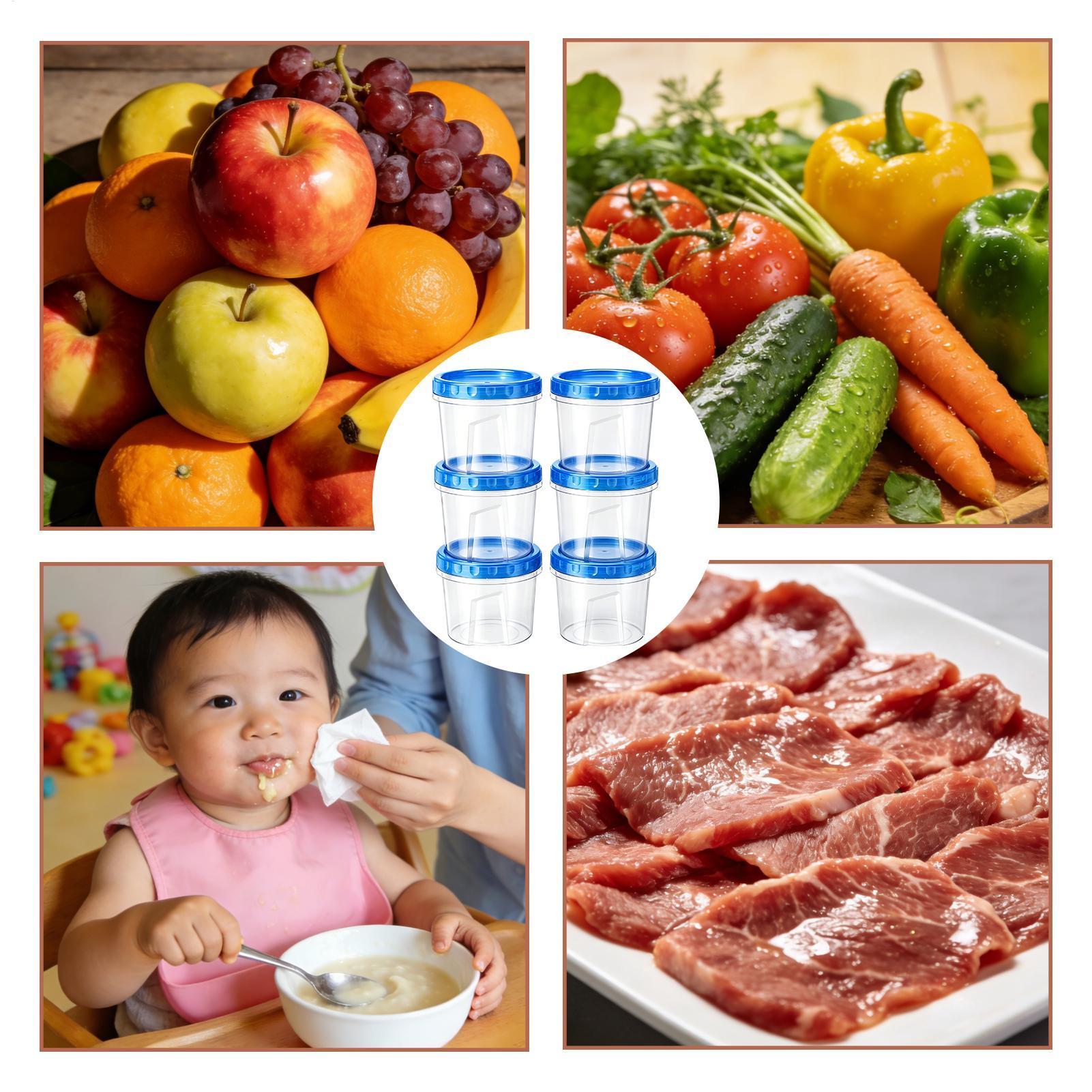 ภาชนะแช่แข็งสำหรับเก็บอาหาร 6  - Food Storage Stackable Containers บทวิจารณ์และราคา