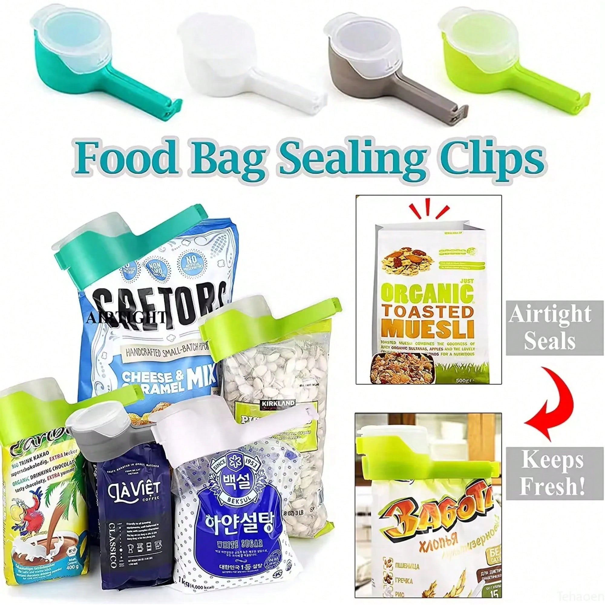 คลิปปิดผนึกถุงอาหารพร้อมช่องเท - Food Storage Plastic Bag บทวิจารณ์และราคา