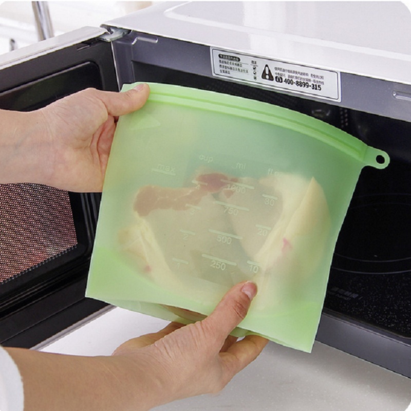 5 ชิ้นซิลิโคนภาชนะเก็บอาหารภาช - Food Storage Silicone Bags บทวิจารณ์และราคา