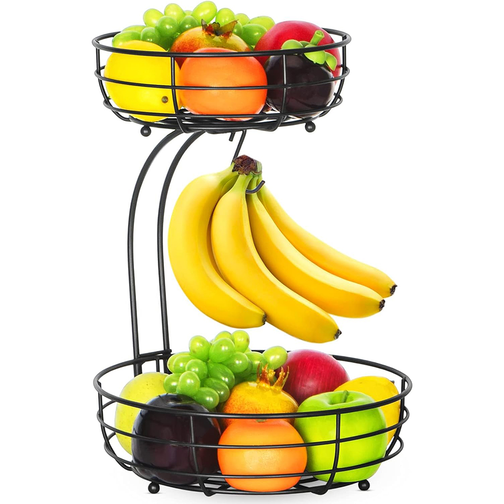 LMETJMA ตะกร้าใส่ผลไม้ 2 ชั้นพ - Food Storage Rack For Kitchen บทวิจารณ์และราคา