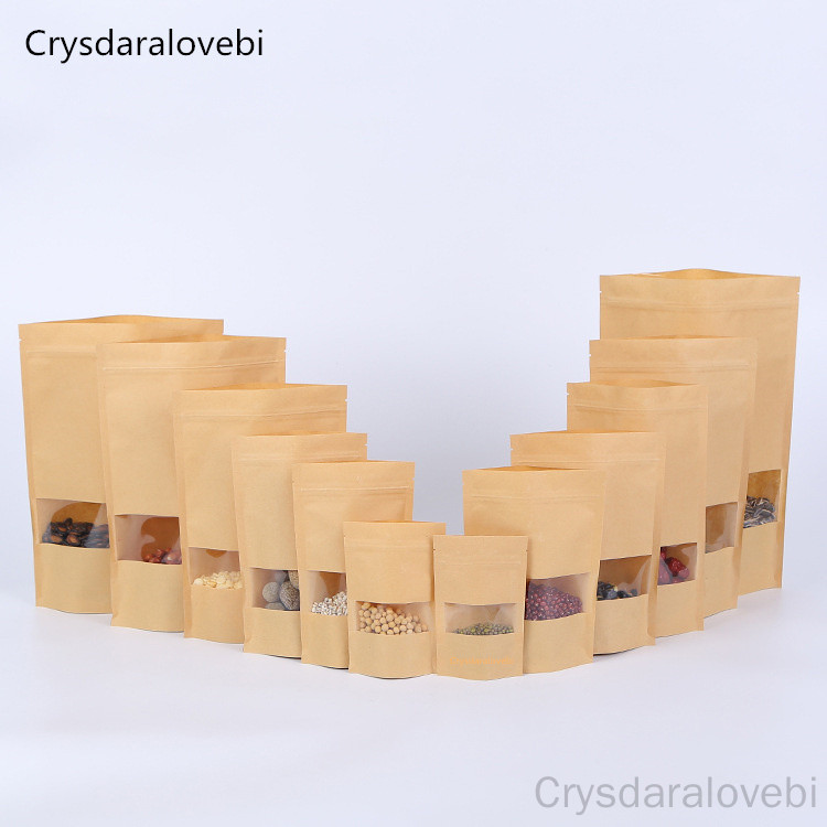 100pcsซิปล็อคบรรจุคราฟท์กระดาษ - Food Storage Ziploc Bags บทวิจารณ์และราคา