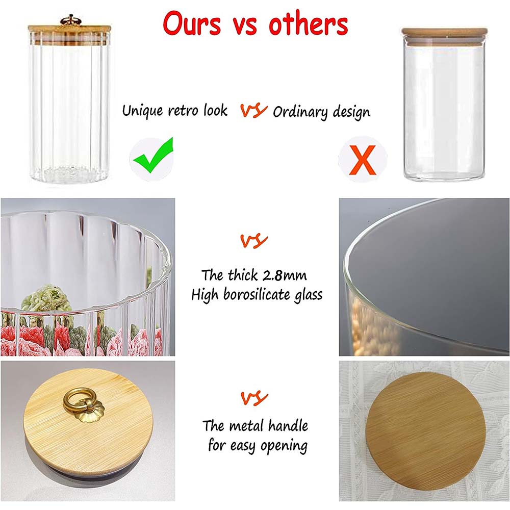 ชุดโหลแก้วเก็บอาหาร 3 ใบ ฝาปิด - Food Storage Set Glass บทวิจารณ์และราคา