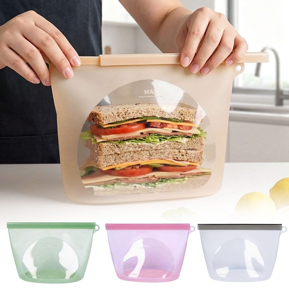ถุงซิลิโคนถนอมอาหาร ถุงบรรจุภั - Food Storage Zipper Bags บทวิจารณ์และราคา