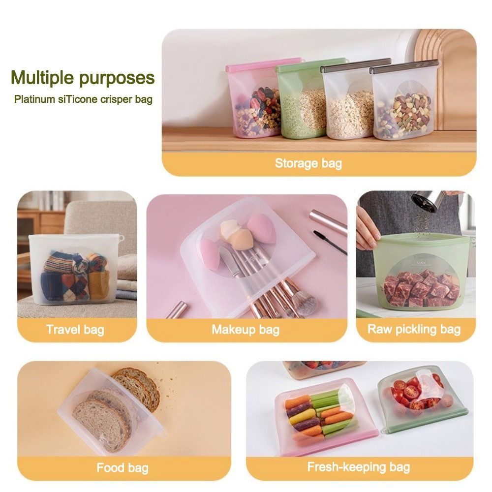ถุงซิลิโคนถนอมอาหาร ถุงบรรจุภั - Food Storage Zipper Bags บทวิจารณ์และราคา
