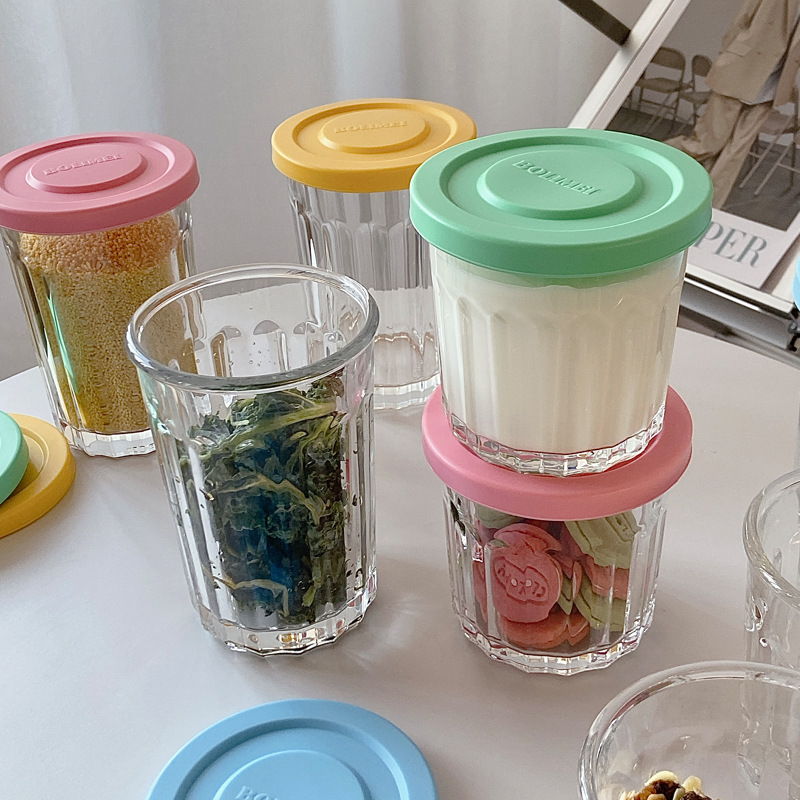 สีแก้วปิดผนึกถังเก็บกล่องขนมขบ - Food Storage Glass Box บทวิจารณ์และราคา
