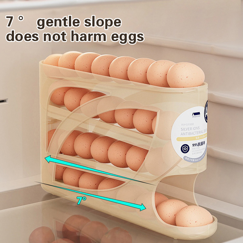 ที่วางไข่แบบม้วนอัตโนมัติ 4 ชั - Food Storage Rack For Kitchen บทวิจารณ์และราคา