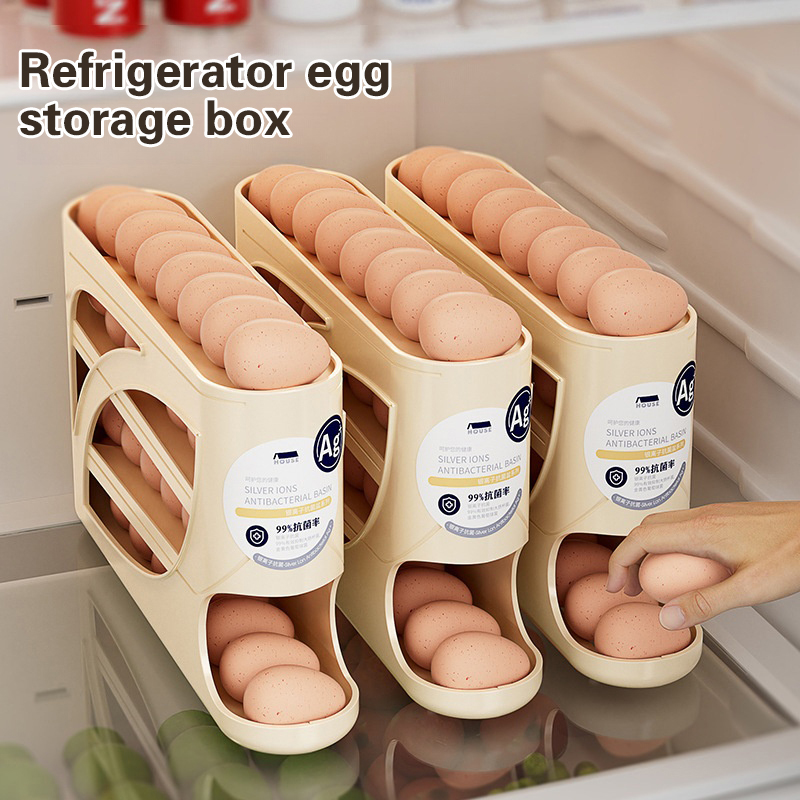 ที่วางไข่แบบม้วนอัตโนมัติ 4 ชั - Food Storage Rack For Kitchen บทวิจารณ์และราคา