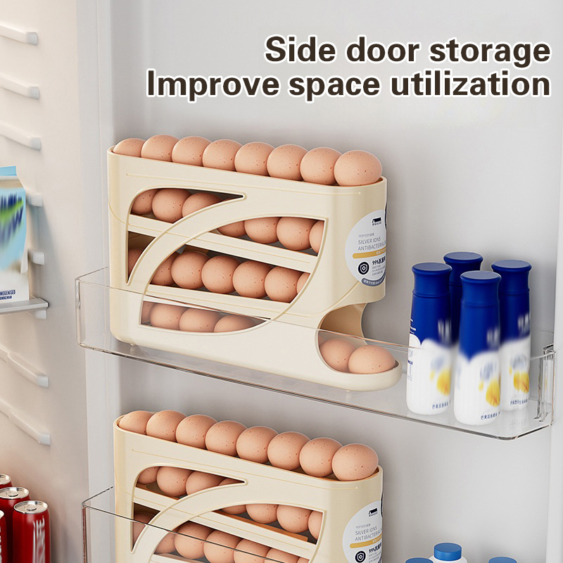 ที่วางไข่แบบม้วนอัตโนมัติ 4 ชั - Food Storage Rack For Kitchen บทวิจารณ์และราคา