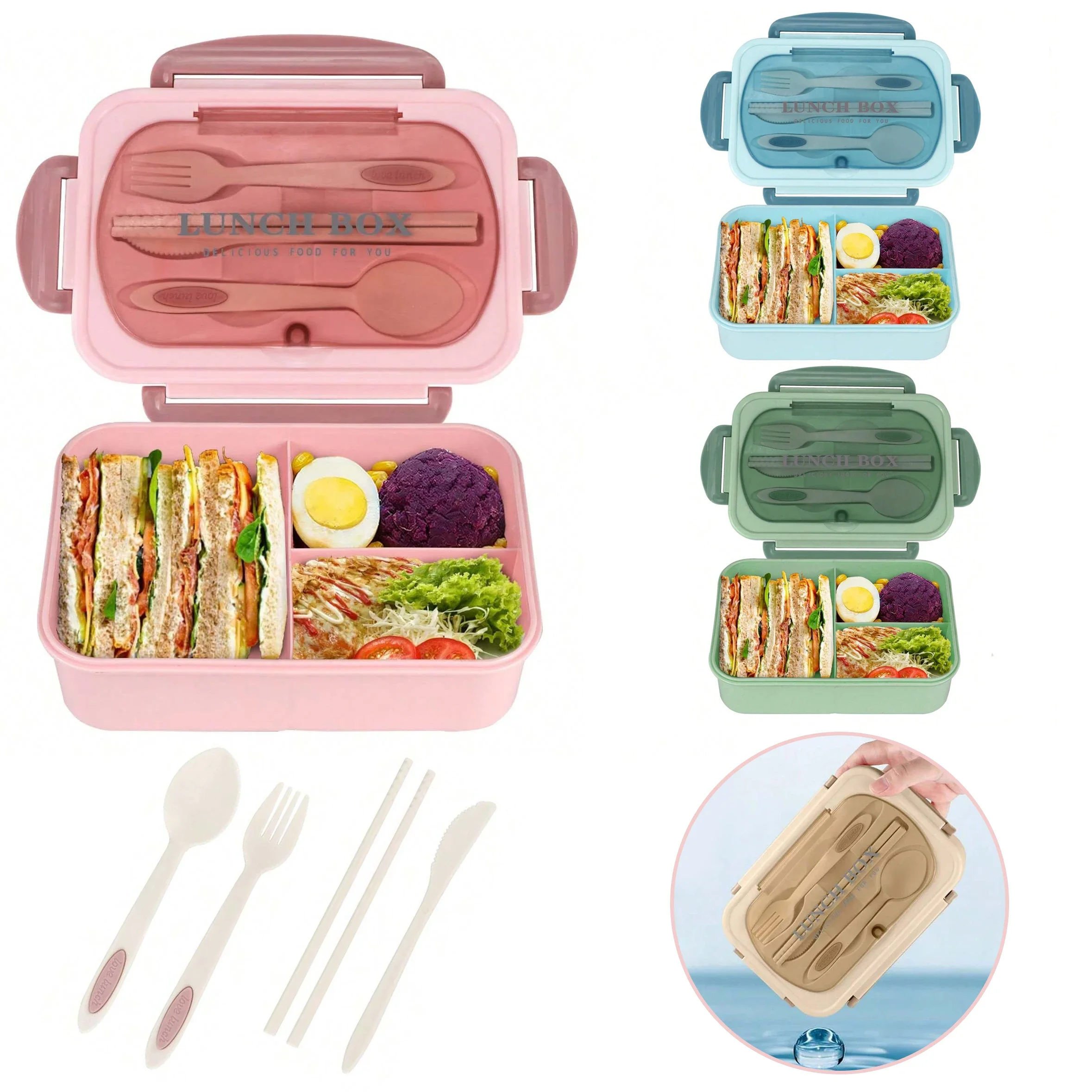 กล่องเบนโตะสำหรับผู้ใหญ่ 3 ช่อ - Food Storage 30 Years บทวิจารณ์และราคา