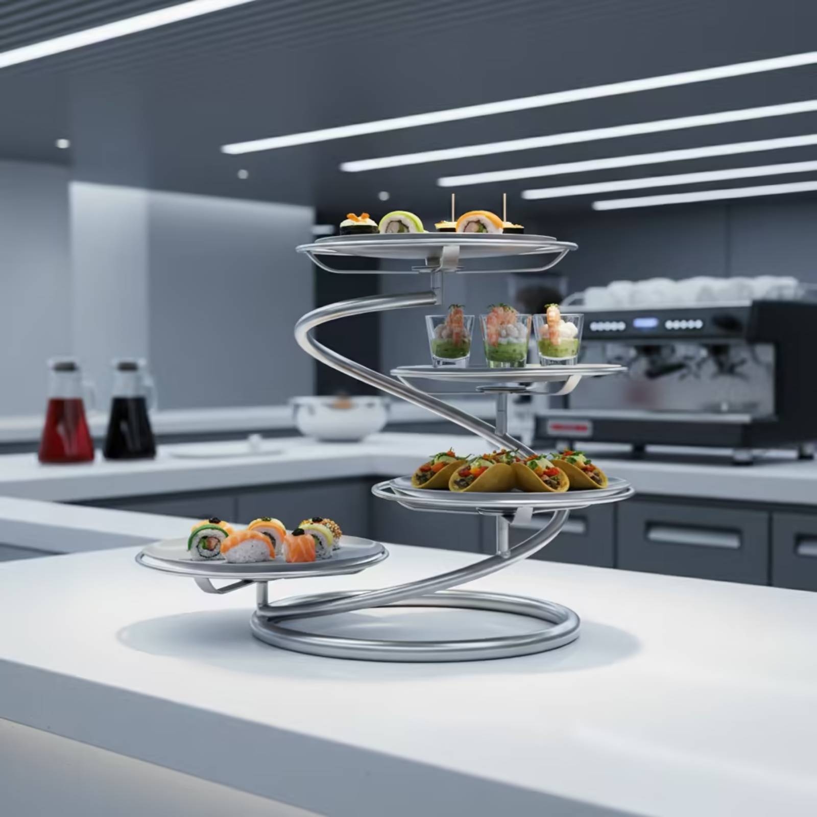 ชั้นวางเสิร์ฟแบบหลายระดับ ชั้น - Food Storage Rack บทวิจารณ์และราคา