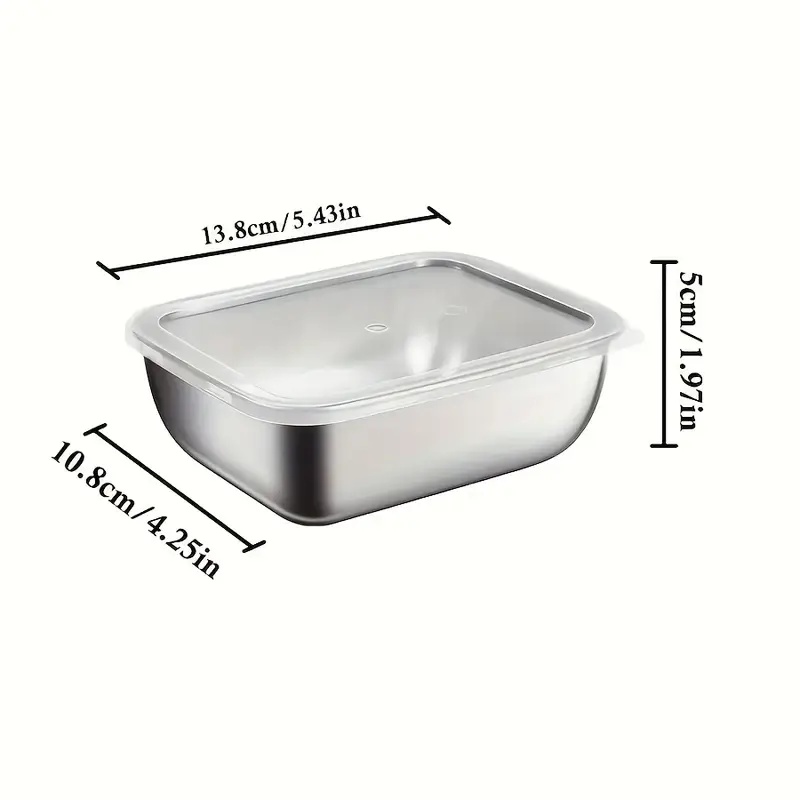 กล่องเก็บอาหารสแตนเลส 5 ชิ้น ก - Food Storage Stackable Containers บทวิจารณ์และราคา