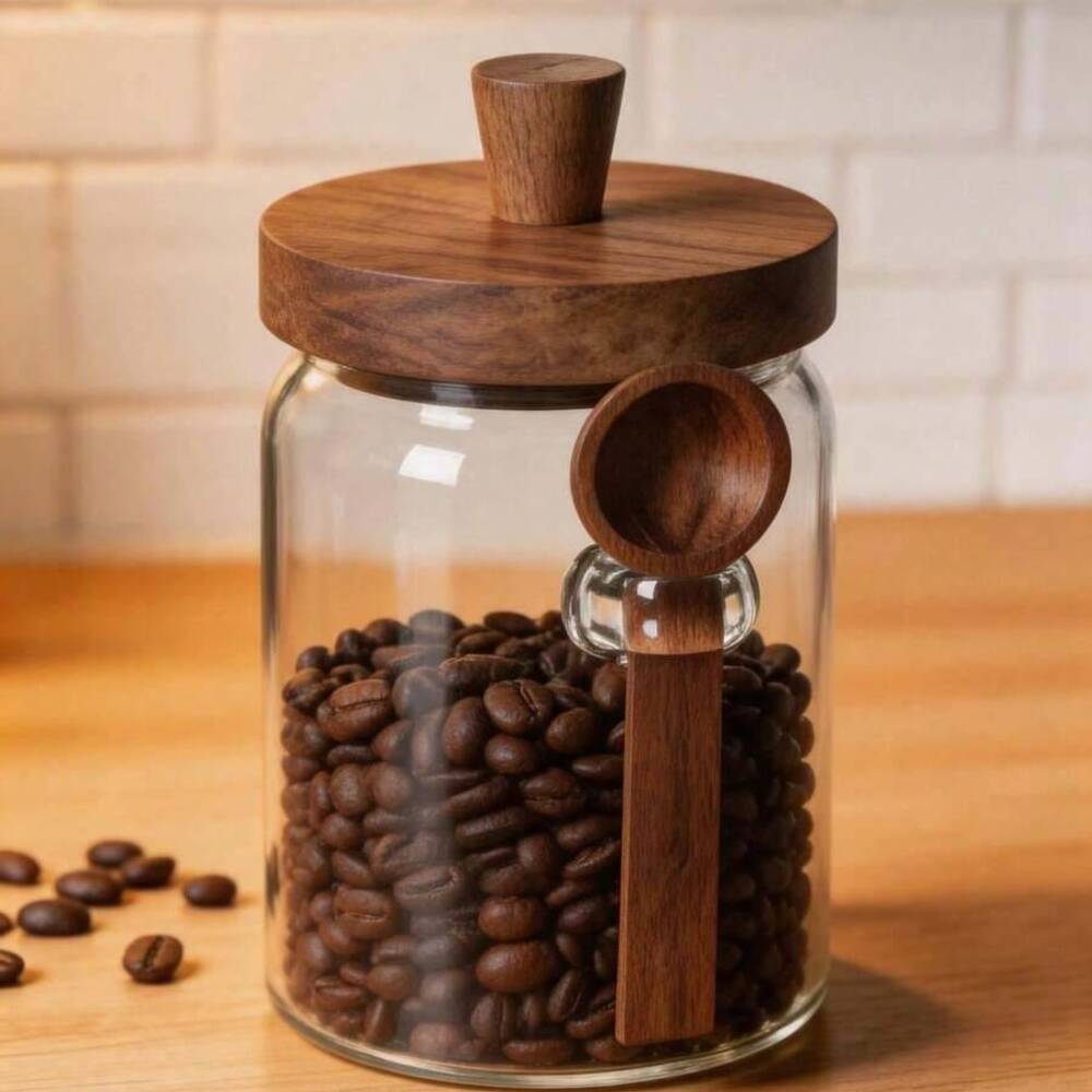 ชุด 3 ชิ้น โหลแก้วใสพร้อมฝาไม้ - Food Storage Set Glass บทวิจารณ์และราคา