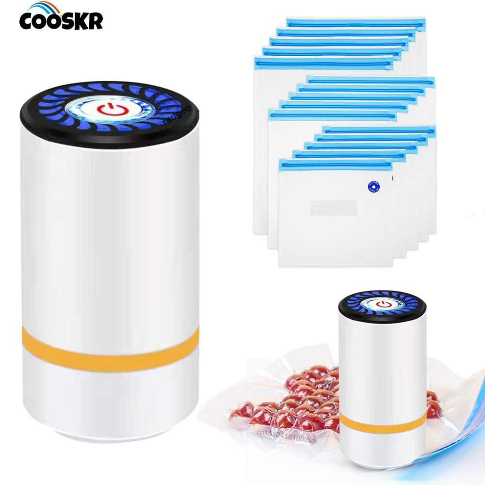 ปั๊มลมไฟฟ้าแบบมือถือ ปั๊มลมอัต - Food Storage Vacuum Seal Bags บทวิจารณ์และราคา