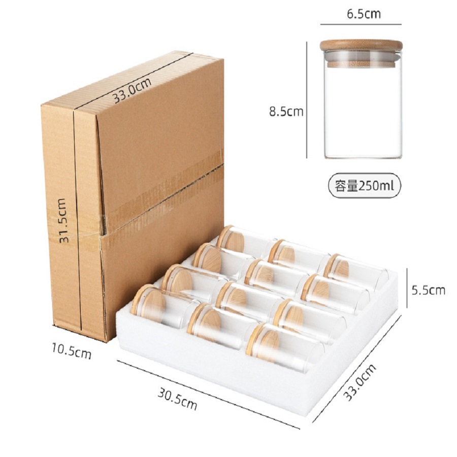 โถแก้วใส่ของอัดลม12ชิ้น/เซ็ตพร - Food Storage Set Glass บทวิจารณ์และราคา
