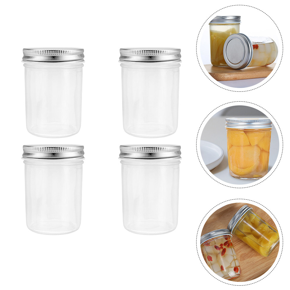 ขวดแก้วสำหรับบรรจุแยม 4 ชิ้น ภ - Food Storage Containers Glass บทวิจารณ์และราคา