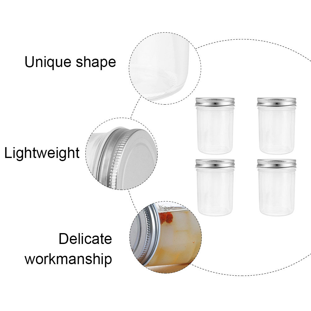 ขวดแก้วสำหรับบรรจุแยม 4 ชิ้น ภ - Food Storage Containers Glass บทวิจารณ์และราคา