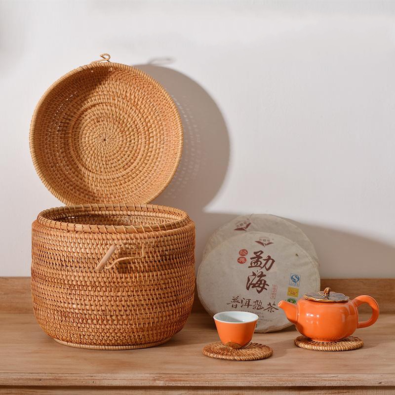 กล่องเก็บชาหวายสานมือพร้อมฝาปิ - Food Storage Underground บทวิจารณ์และราคา