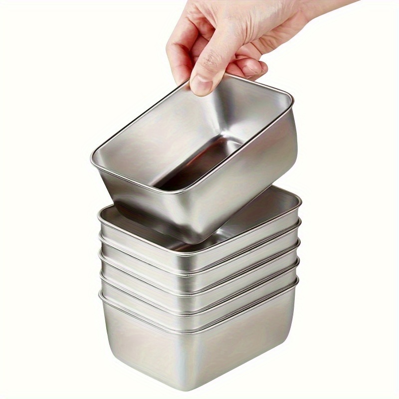 1/3/6pcs ภาชนะเก็บ,สแตนเลสสดกล - Food Storage Stackable Containers บทวิจารณ์และราคา