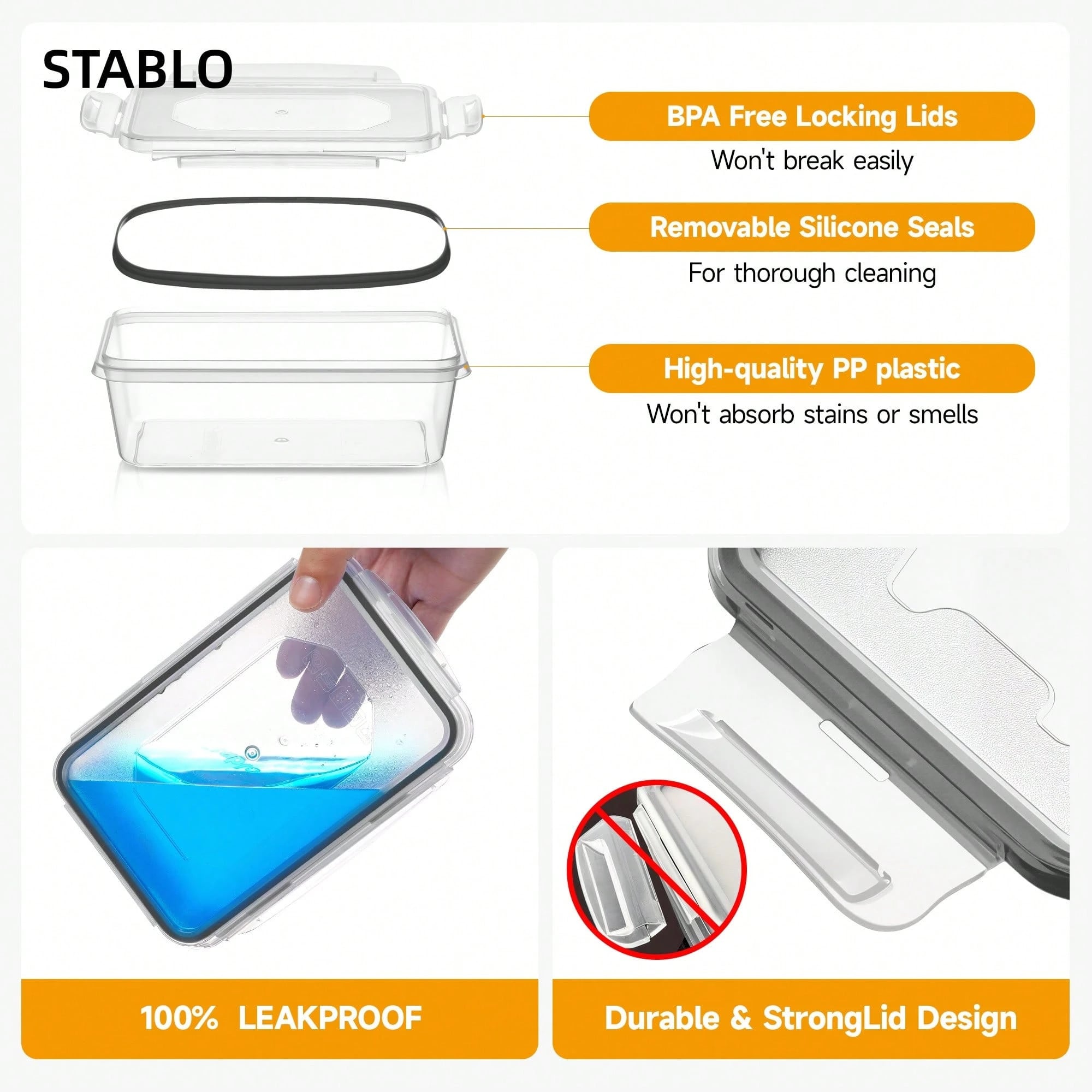 กล่องเก็บอาหารพลาสติกปิดผนึก 1 - Food Storage Lunch Box บทวิจารณ์และราคา