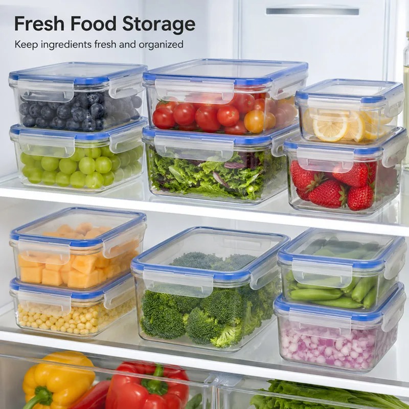 กล่องเก็บอาหารในตู้เย็น 4 ขนาด - Food Storage Lunch Box บทวิจารณ์และราคา