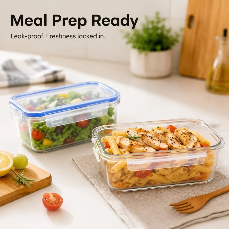 กล่องเก็บอาหารในตู้เย็น 4 ขนาด - Food Storage Lunch Box บทวิจารณ์และราคา