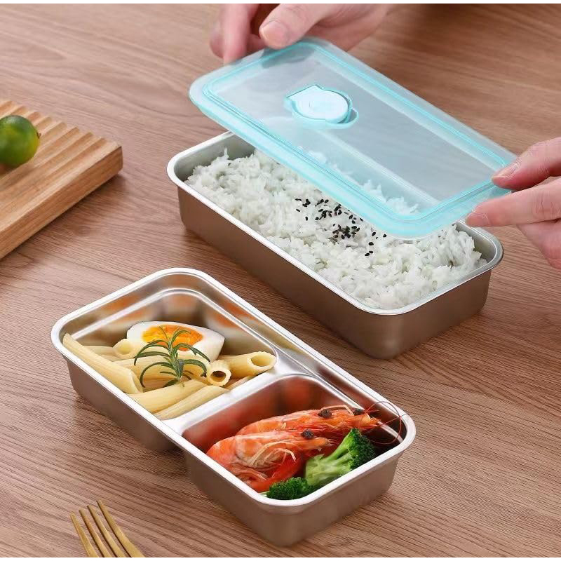 สแตนเลสแบบพกพาสดกล่องอาหารคอนเ - Food Storage Lunch Box บทวิจารณ์และราคา