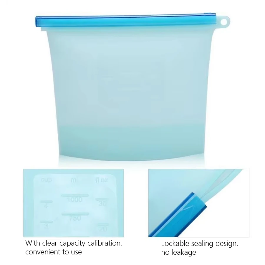 ถุงเก็บอาหารซิลิโคนเกรดอาหารขน - Food Storage Silicone Bags บทวิจารณ์และราคา