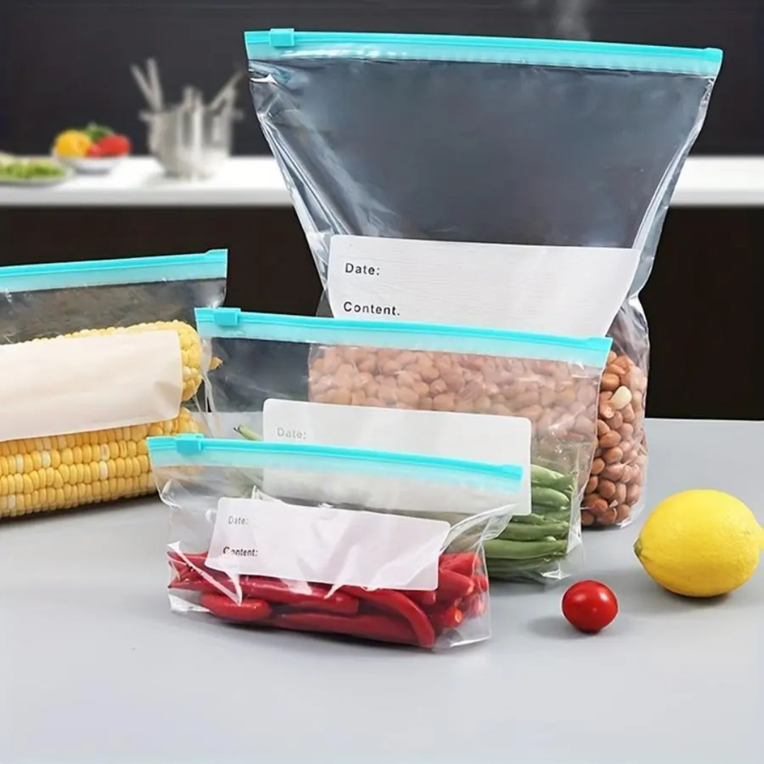 ถุงเก็บความสดในตู้เย็นแบบใช้ซ้ - Food Storage Zipper Bags บทวิจารณ์และราคา