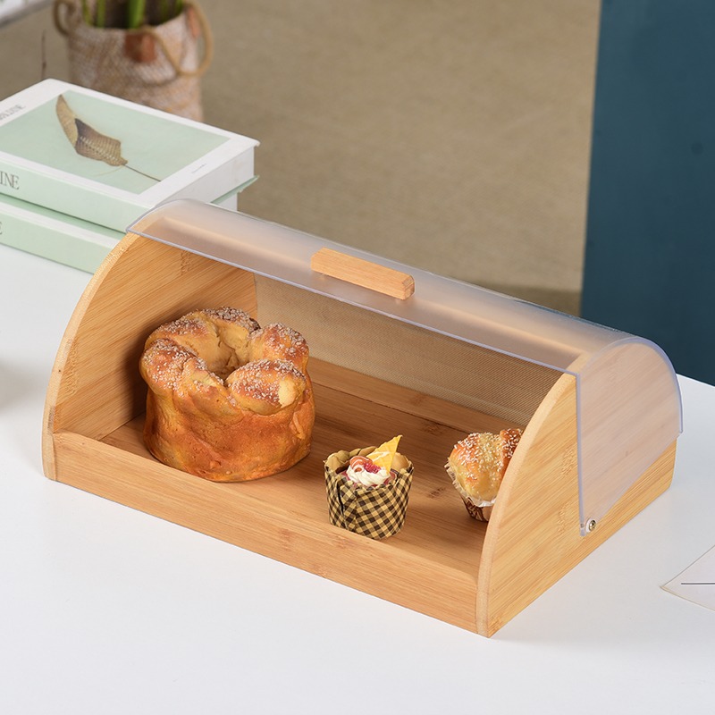 กล่องเก็บขนมปังไม้ไผ่ทรงครึ่งว - Food Storage Technology บทวิจารณ์และราคา