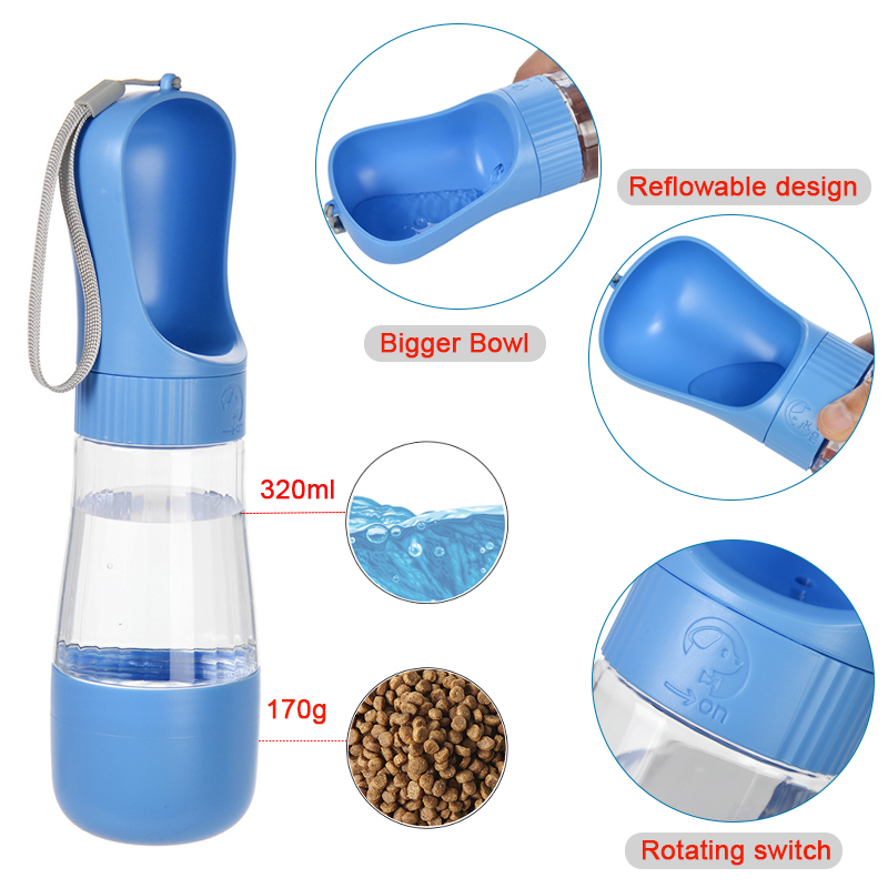 ขวดน้ำพกพาสำหรับสุนัขพร้อมภาชน - Food Storage Glass Box บทวิจารณ์และราคา