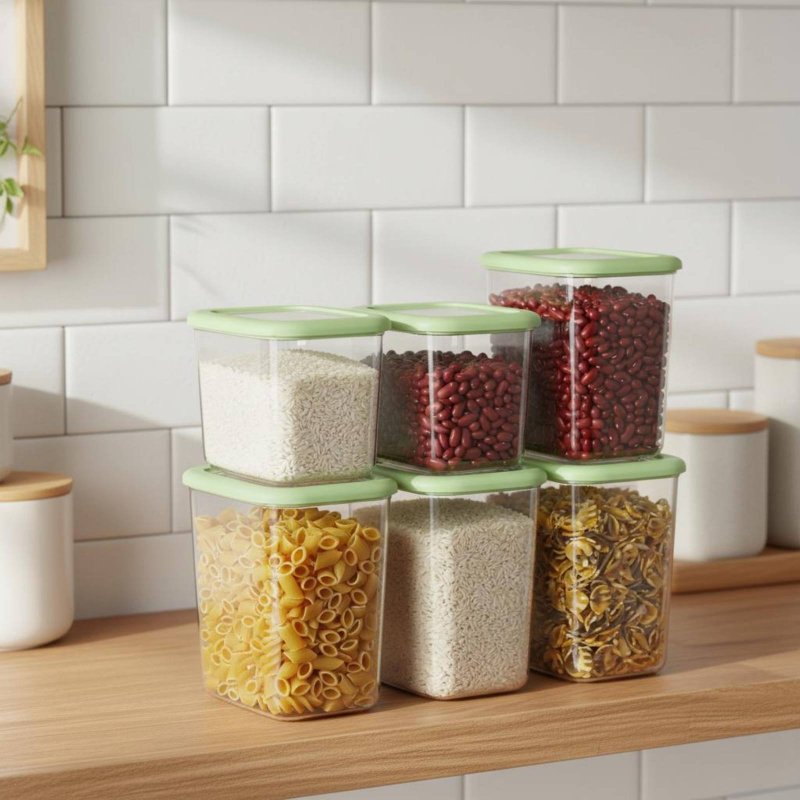 ชุดกล่องถนอมอาหารสุญญากาศ 6 ชิ - Food Storage Stackable Containers บทวิจารณ์และราคา