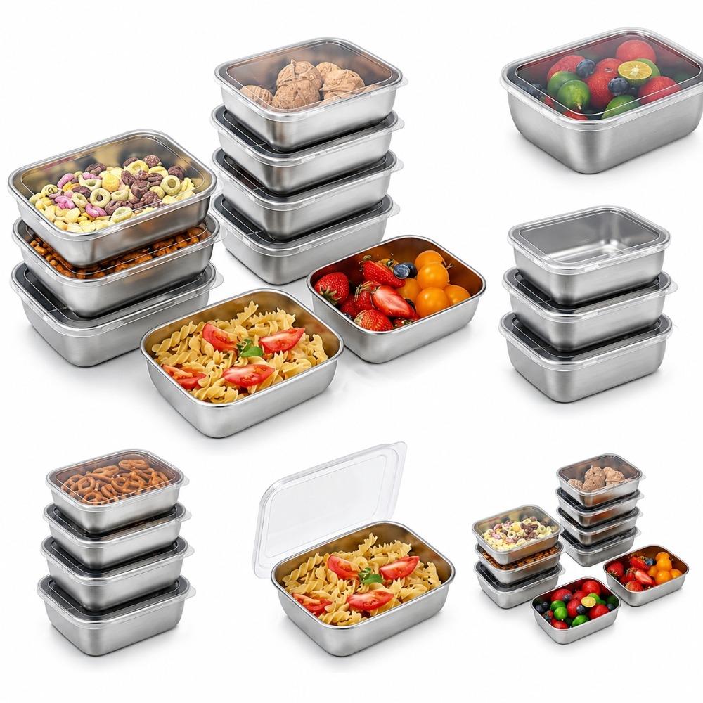 ชุดกล่องเก็บอาหารสแตนเลส 6 ชิ้ - Food Storage Lunch Box บทวิจารณ์และราคา