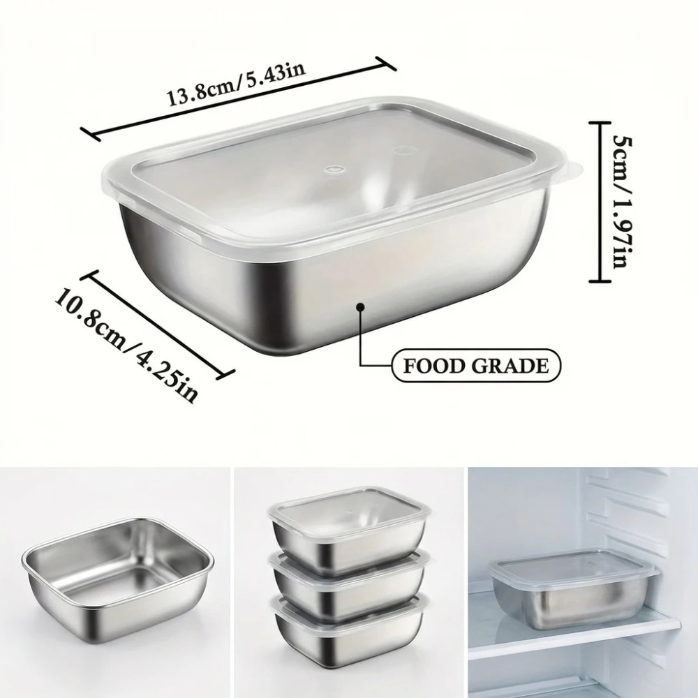 ชุดกล่องเก็บอาหารสแตนเลส 6 ชิ้ - Food Storage Lunch Box บทวิจารณ์และราคา