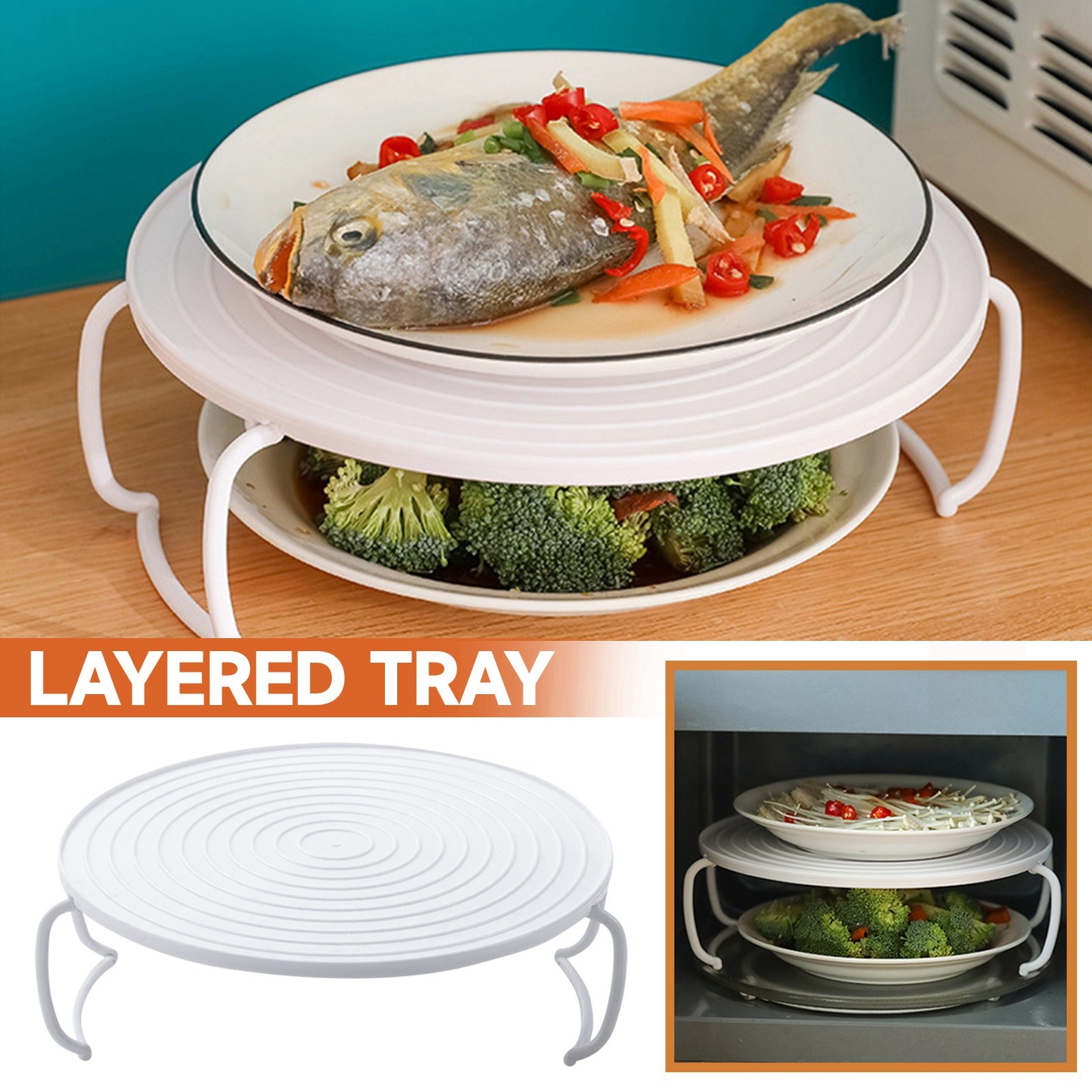 มัลติฟังก์ชั่ฉนวนความร้อนถาดRa - Food Storage Rack For Kitchen บทวิจารณ์และราคา
