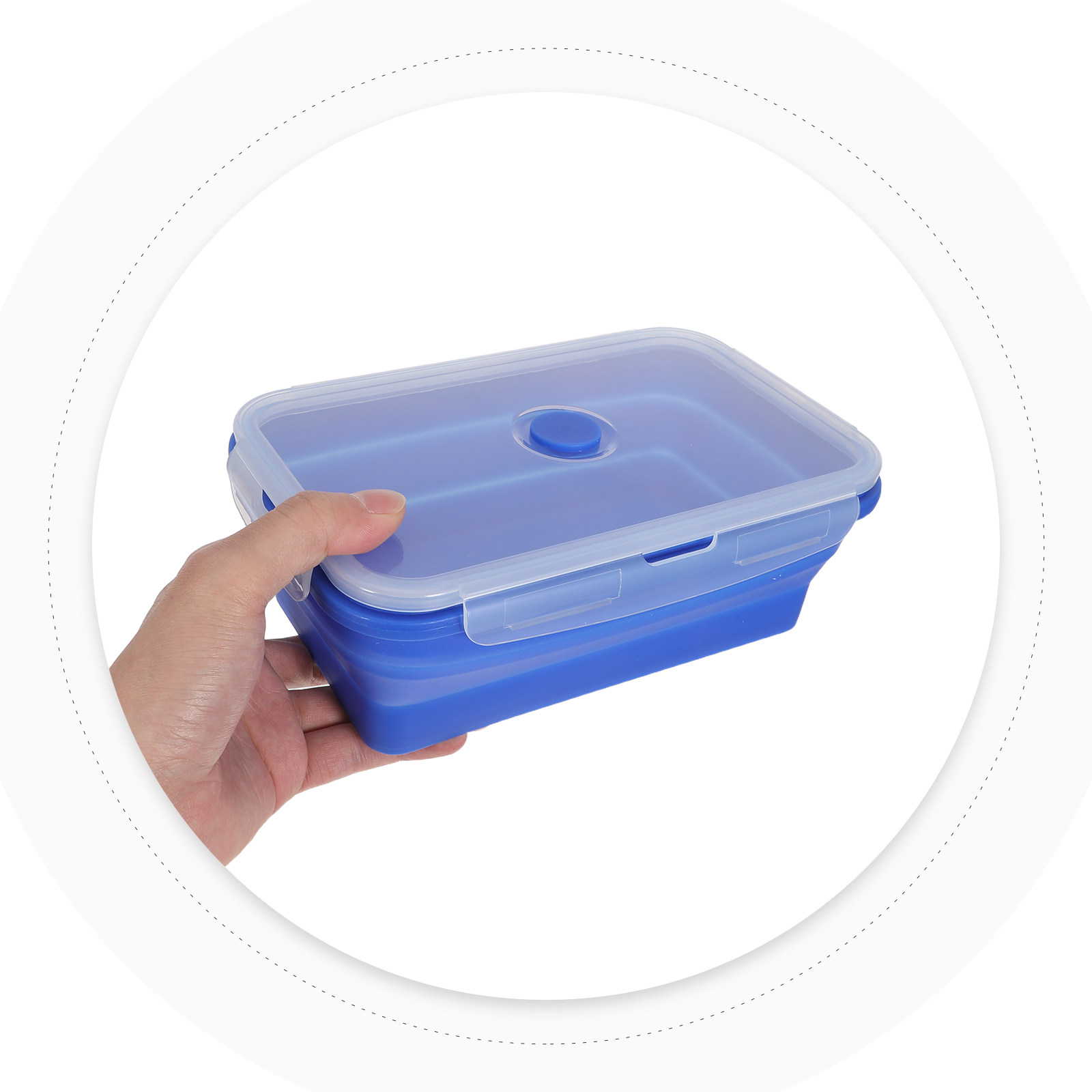 กล่องอาหารซิลิโคนพับได้ 4 ชิ้น - Food Storage Lunch Box บทวิจารณ์และราคา