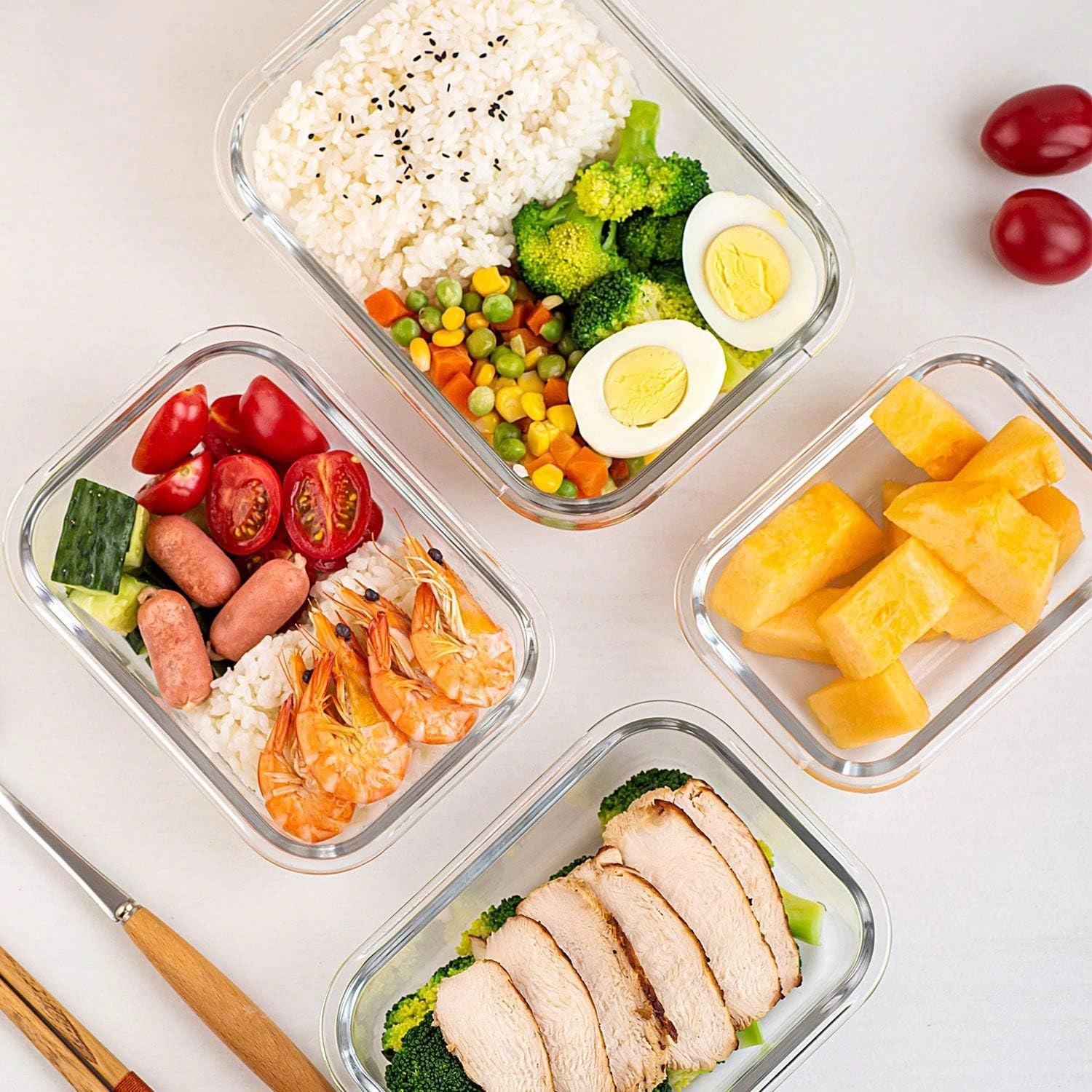 ชุดกล่องแก้วสำหรับเตรียมอาหาร  - Food Storage Equipment บทวิจารณ์และราคา