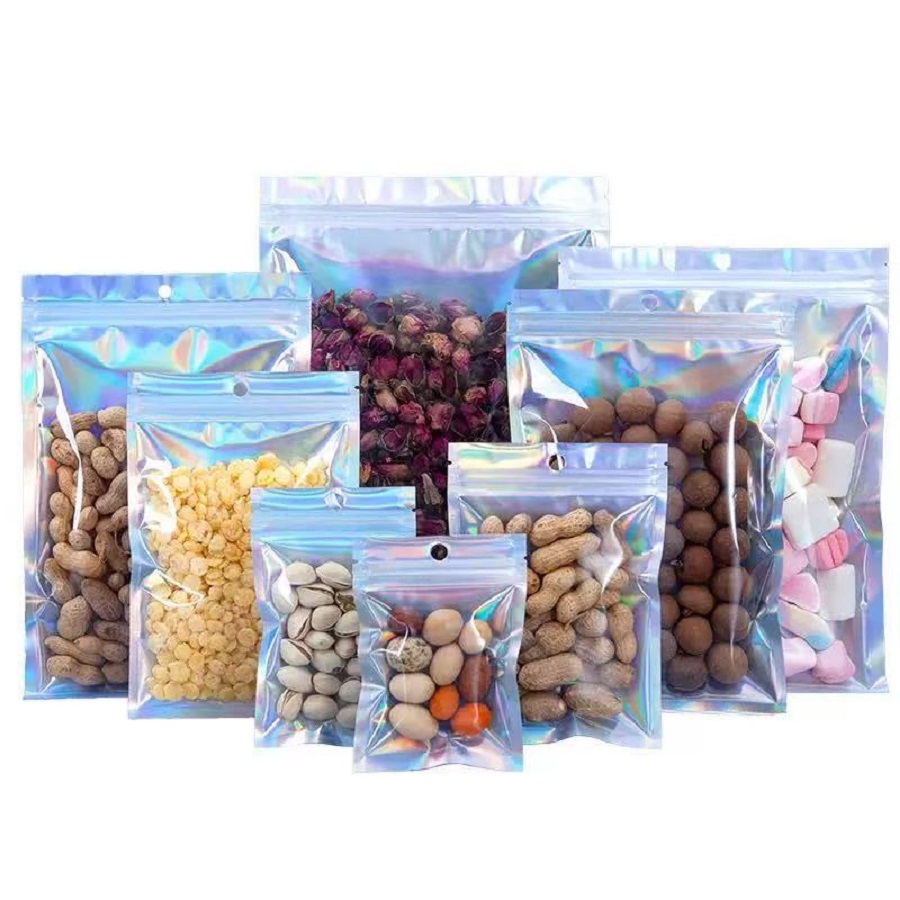 100 ชิ้นกลิ่นถุง Mylar Hologra - Food Storage Plastic Bag บทวิจารณ์และราคา