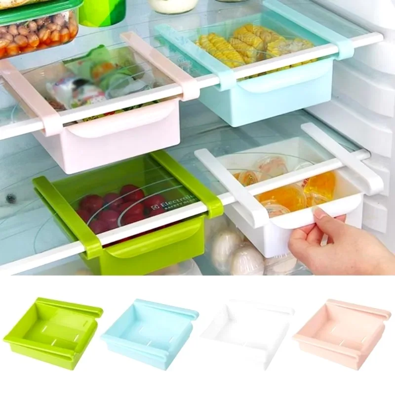 สไลด์ห้องครัวตู้เย็นตู้แช่แข็ง - Food Storage Rack For Kitchen บทวิจารณ์และราคา