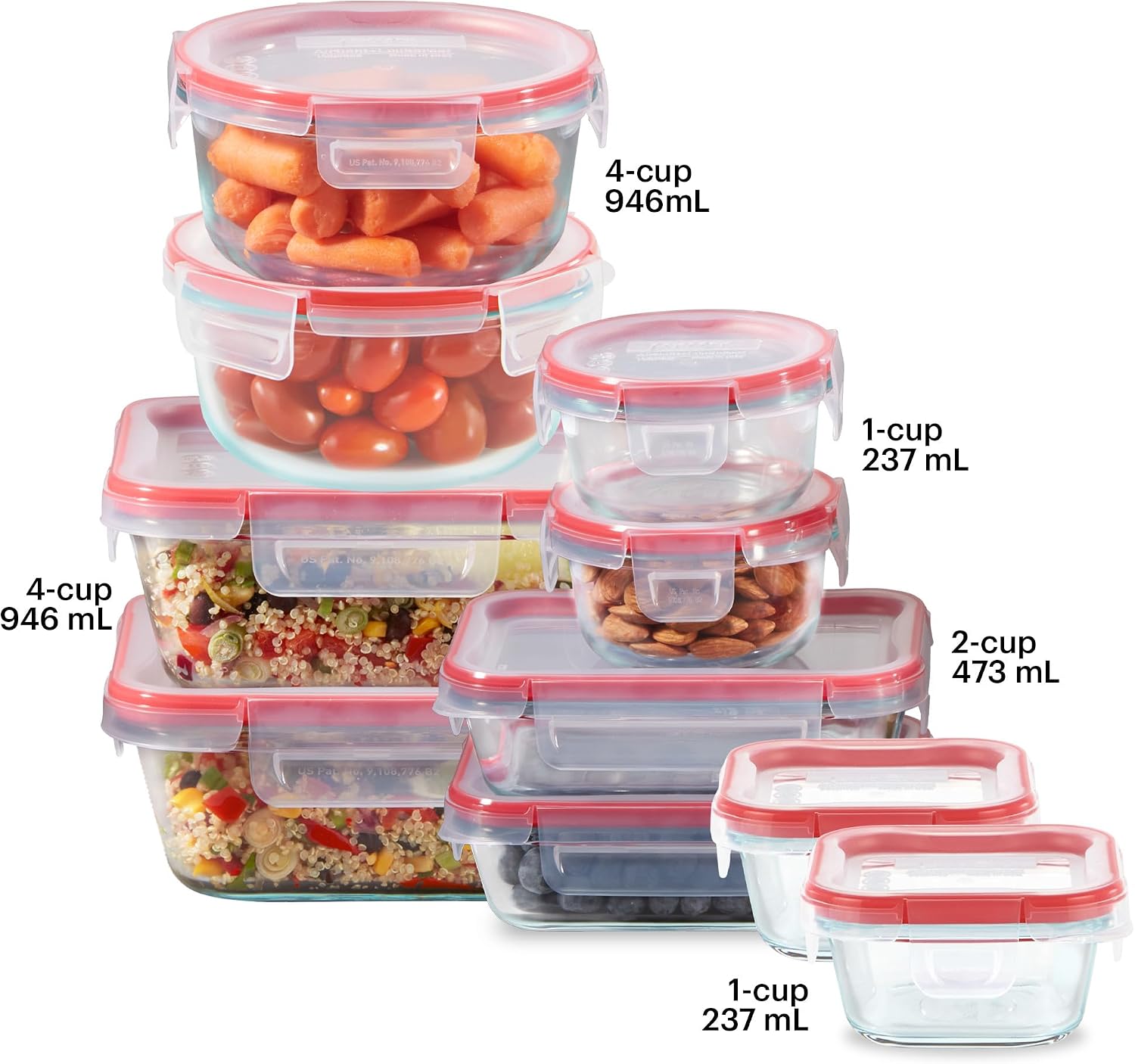 ชุดกล่องถนอมอาหารแก้วสุญญากาศ  - Food Storage Set Glass บทวิจารณ์และราคา