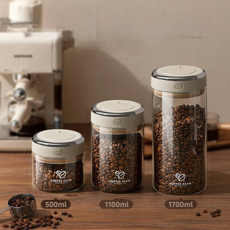 ถังเก็บเมล็ดกาแฟสุญญากาศขนาด 5 - Food Storage Containers Glass บทวิจารณ์และราคา