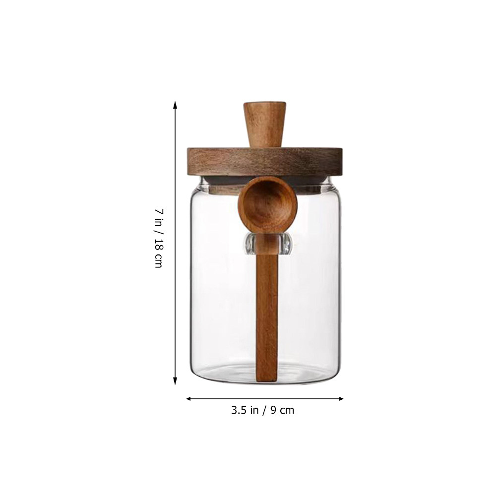 โถเก็บอาหารแก้วใสพร้อมฝาไม้ปิด - Food Storage Containers Glass บทวิจารณ์และราคา