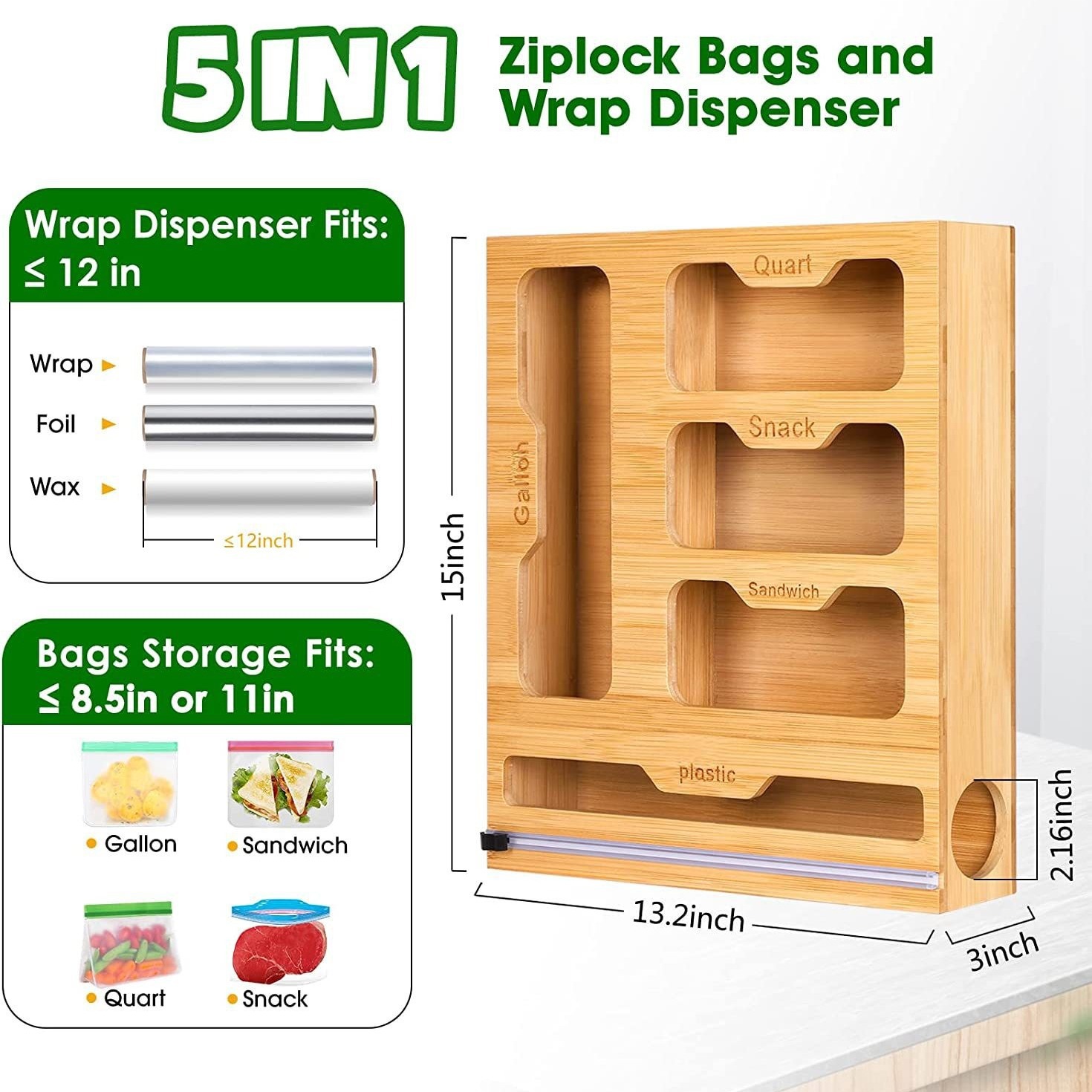 ชั้นวางของแบบมีซิปล็อคทำจากไม้ - Food Storage Rack For Kitchen บทวิจารณ์และราคา