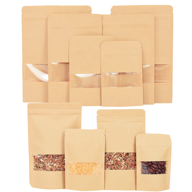 20/50pcs กระดาษคราฟท์ซิปล็อคถุ - Food Storage Zipper Bags บทวิจารณ์และราคา