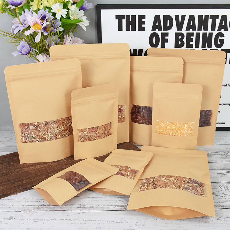 20/50pcs กระดาษคราฟท์ซิปล็อคถุ - Food Storage Zipper Bags บทวิจารณ์และราคา