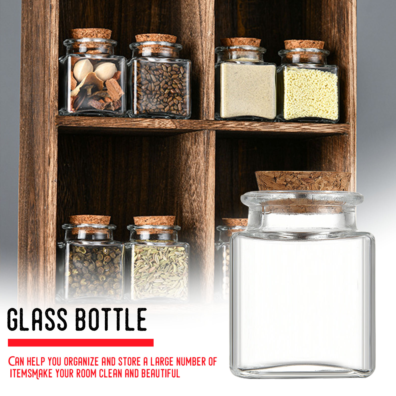 1/5/10Pcs แก้ว Jars ห้องครัว P - Food Storage Jar Glass บทวิจารณ์และราคา