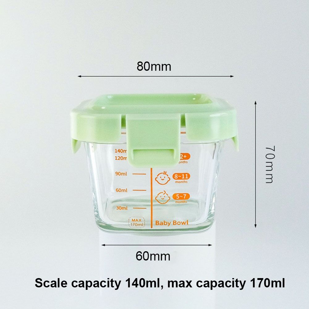 กล่องเก็บอาหารใหม่ 170 มล. ใช้ - Food Storage Glass Box บทวิจารณ์และราคา