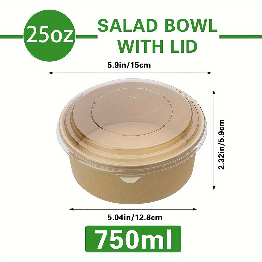 ชามกระดาษขนาด 25 ออนซ์/750 มล. - Food Storage Lunch Box บทวิจารณ์และราคา